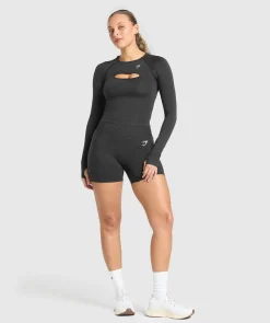 DAMES Gymshark T-shirts*Vital Seamless Long Sleeve Cut Out Top
