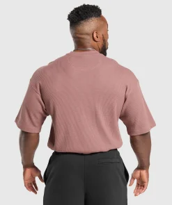 Heren Gymshark T-shirts*Waffle Oversized T-Shirt