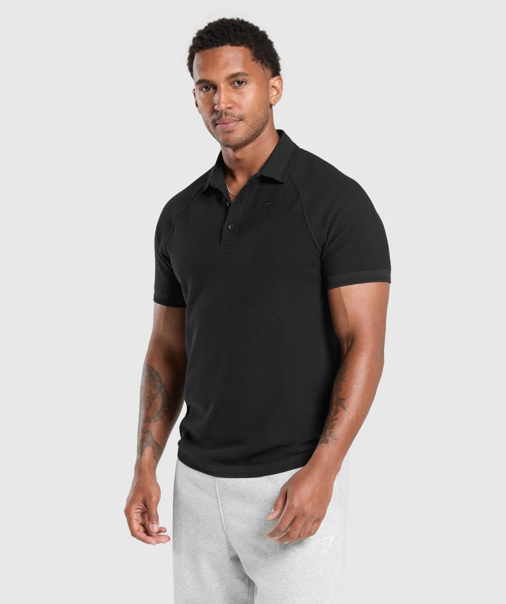 Heren Gymshark T-shirts*Waffle Polo Shirt