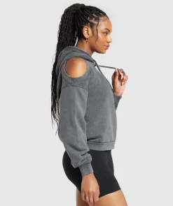 DAMES Gymshark Hoodies & Truien*Washed Cut Out Hoodie