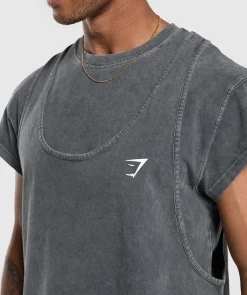 Heren Gymshark T-shirts*Washed Double Layer T-Shirt