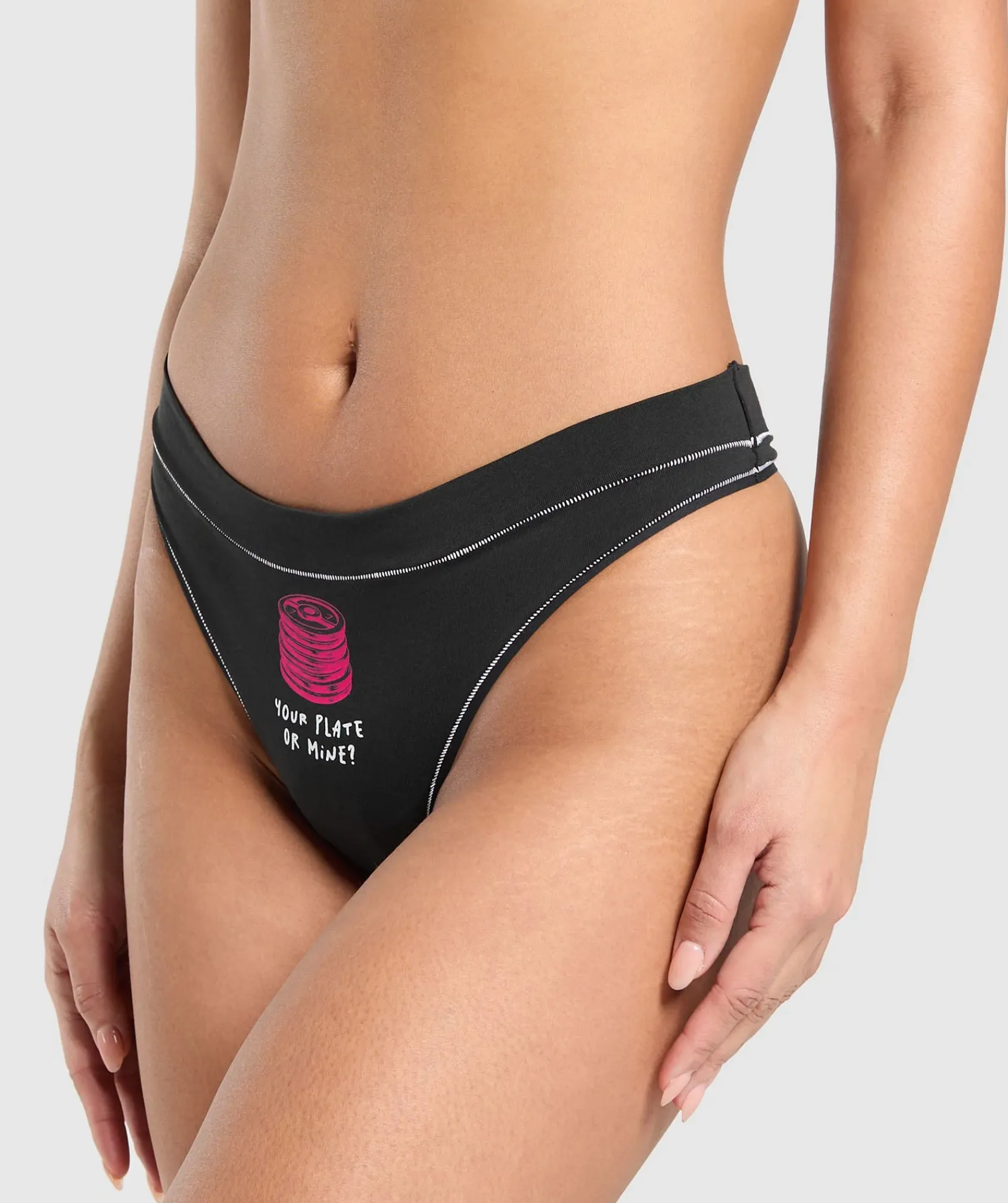DAMES Gymshark Ondergoed|Dames Ondergoed*Your Plate or Mine Cotton Thong